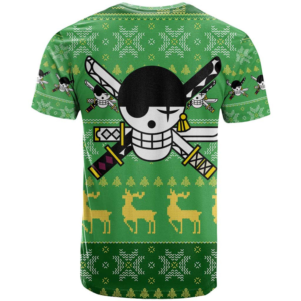Roronoa Zoro - One Piece T Shirt Anime Mix Christmas Style