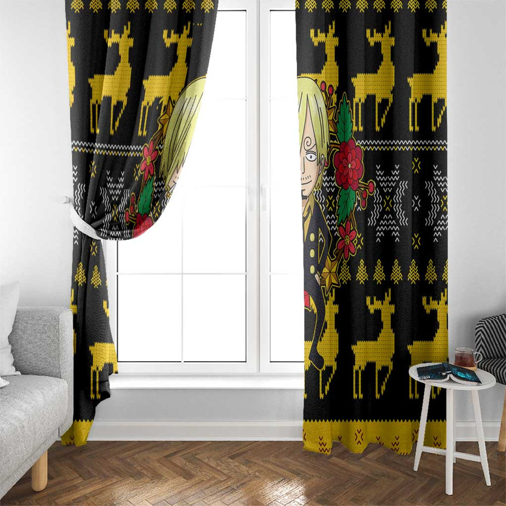 Sanji - One Piece Window Curtain Anime Mix Christmas Style