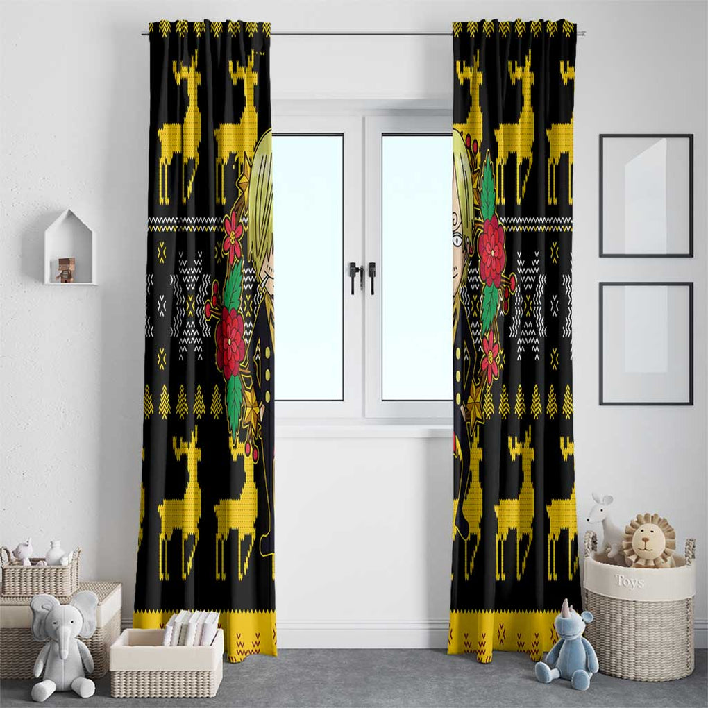 Sanji - One Piece Window Curtain Anime Mix Christmas Style