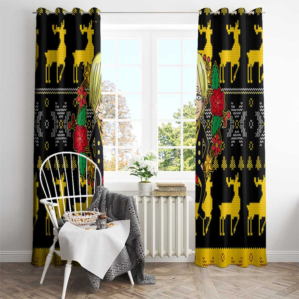 Sanji - One Piece Window Curtain Anime Mix Christmas Style