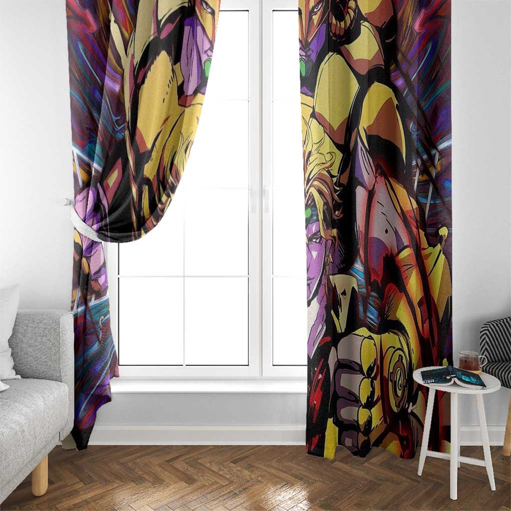 Trippy Dio Brando JoJo’s Bizarre Adventure Window Curtain Anime Style