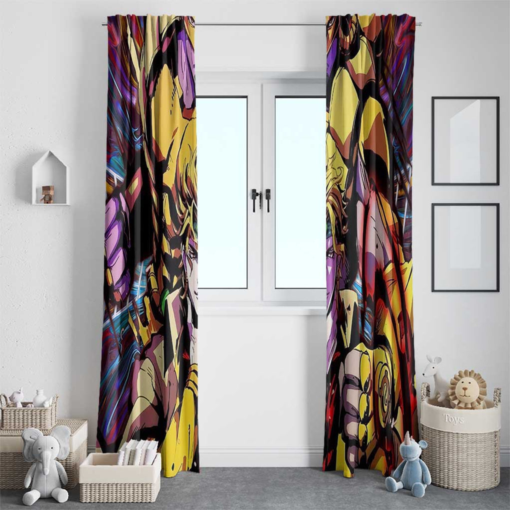Trippy Dio Brando JoJo’s Bizarre Adventure Window Curtain Anime Style