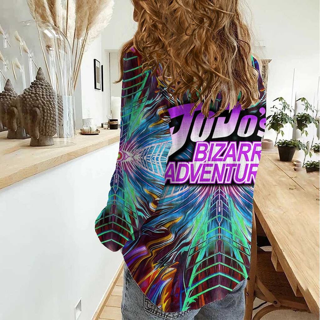 Trippy Dio Brando JoJo’s Bizarre Adventure Women Casual Shirt Anime Style