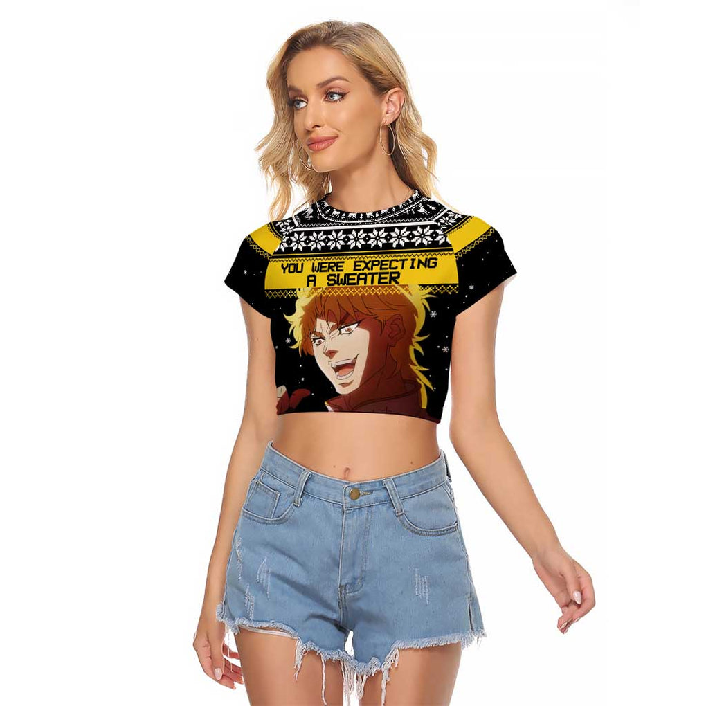 Dio Brando - JoJo’s Bizarre Adventure Raglan Cropped T Shirt Anime Mix Christmas Style