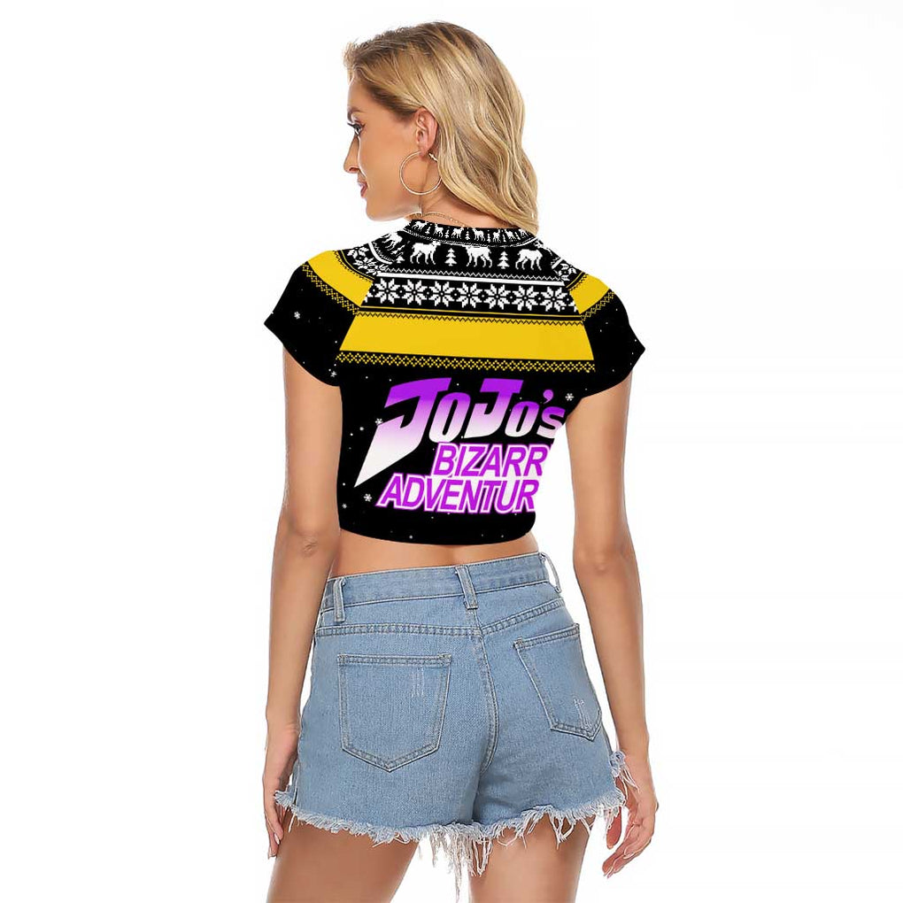 Dio Brando - JoJo’s Bizarre Adventure Raglan Cropped T Shirt Anime Mix Christmas Style
