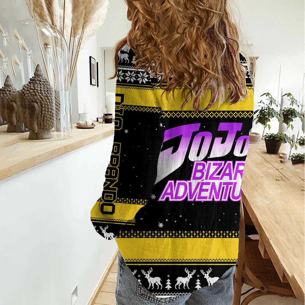 Dio Brando - JoJo’s Bizarre Adventure Women Casual Shirt Anime Mix Christmas Style