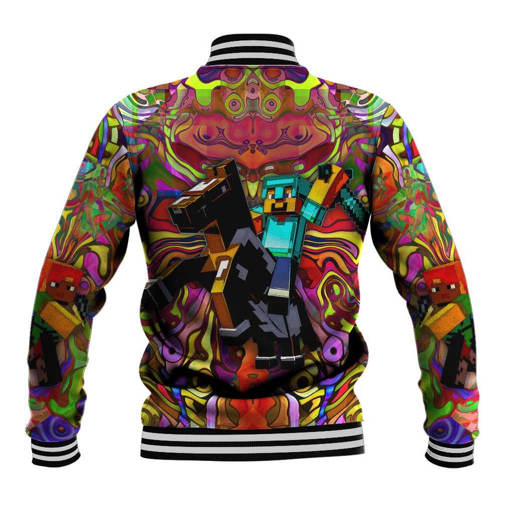 Trippy Minecraft Baseball Jacket Trippy Style