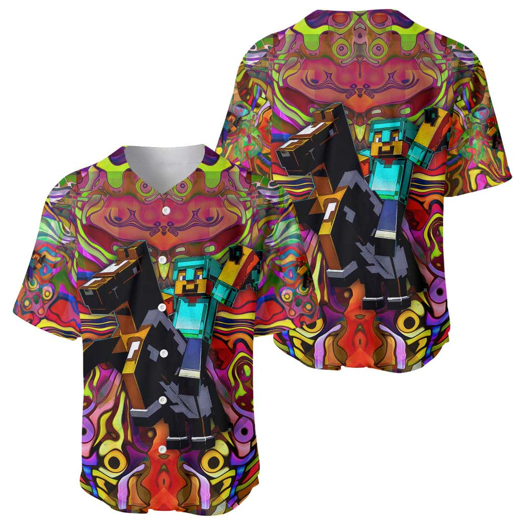 Trippy Minecraft Baseball Jersey Trippy Style