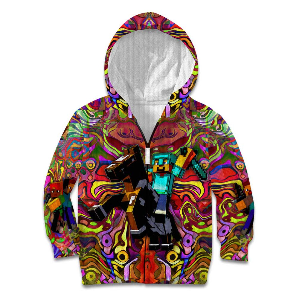 Trippy Minecraft Kid Hoodie Trippy Style