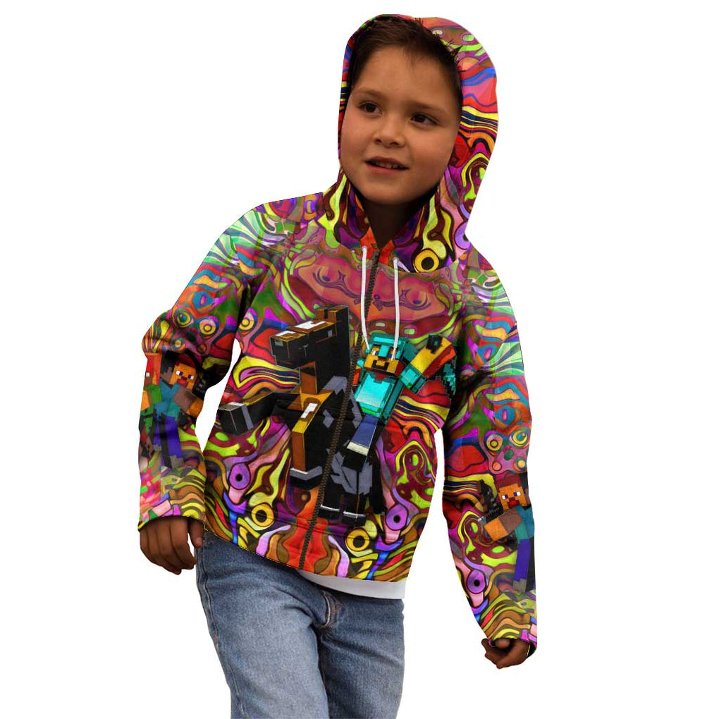 Trippy Minecraft Kid Hoodie Trippy Style