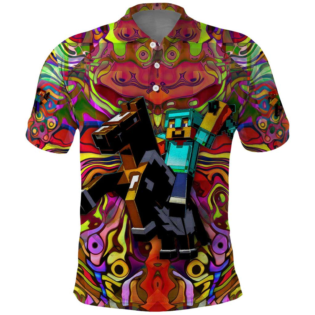 Trippy Minecraft Polo Shirt Trippy Style