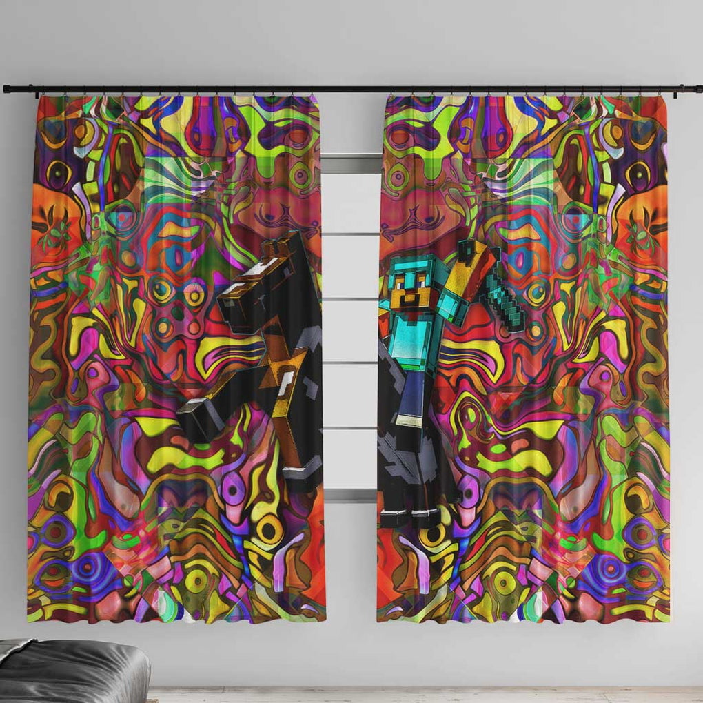 Trippy Minecraft Window Curtain Trippy Style