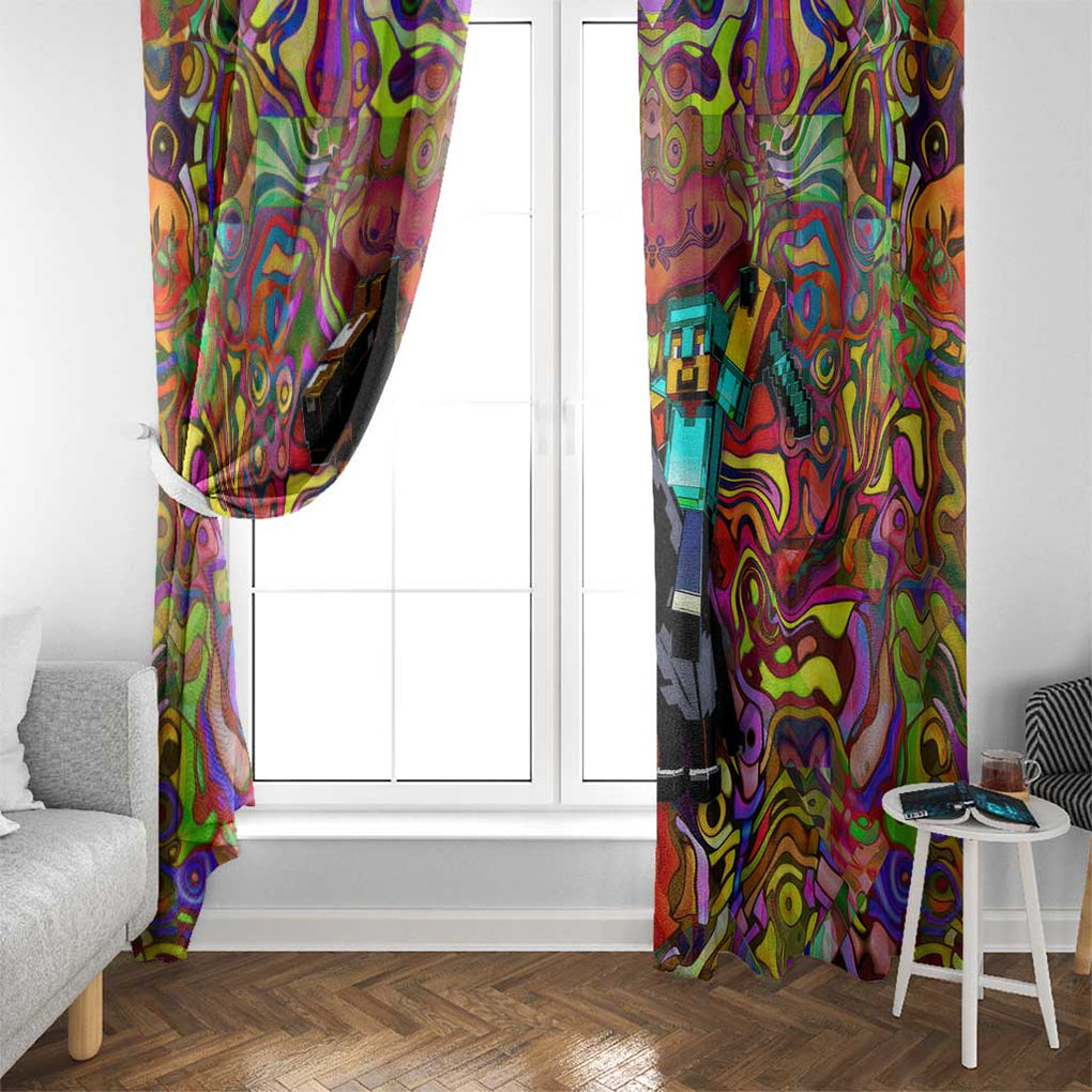 Trippy Minecraft Window Curtain Trippy Style