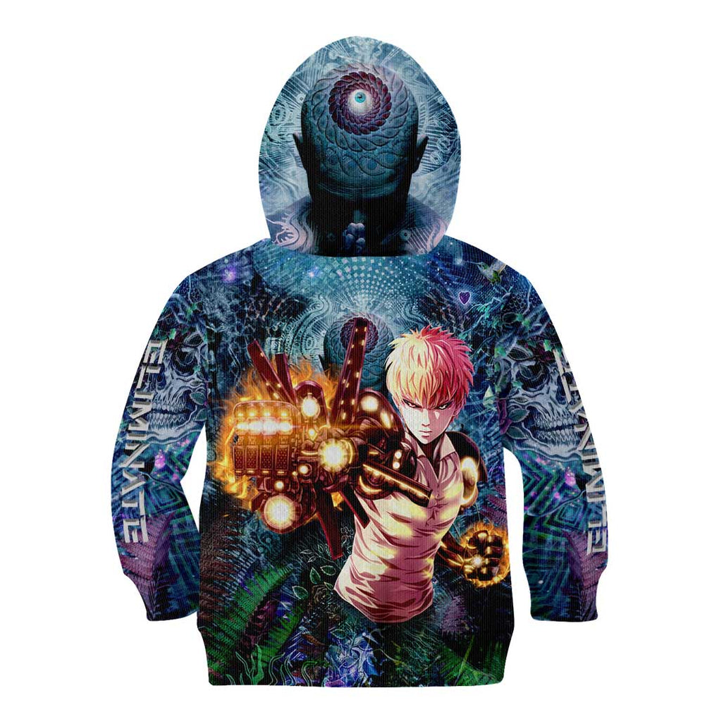Trippy Genos One Punch Man Kid Hoodie Trippy Mix Anime Style