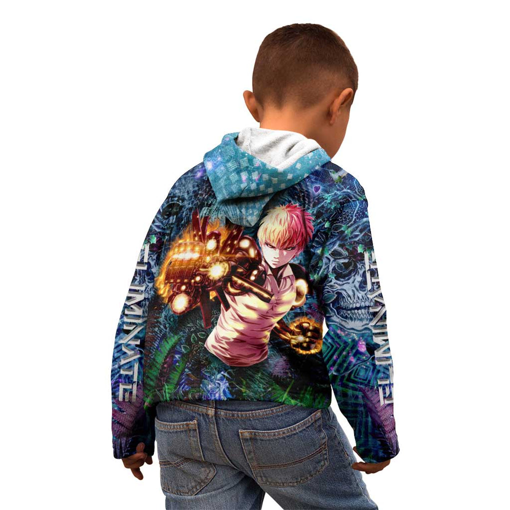 Trippy Genos One Punch Man Kid Hoodie Trippy Mix Anime Style