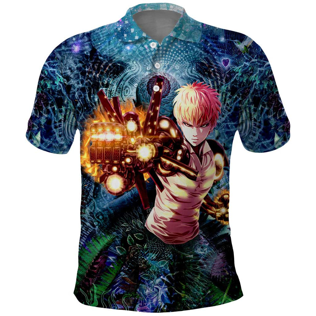 Trippy Genos One Punch Man Polo Shirt Trippy Mix Anime Style