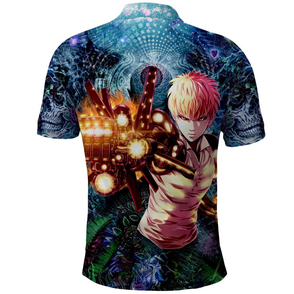 Trippy Genos One Punch Man Polo Shirt Trippy Mix Anime Style
