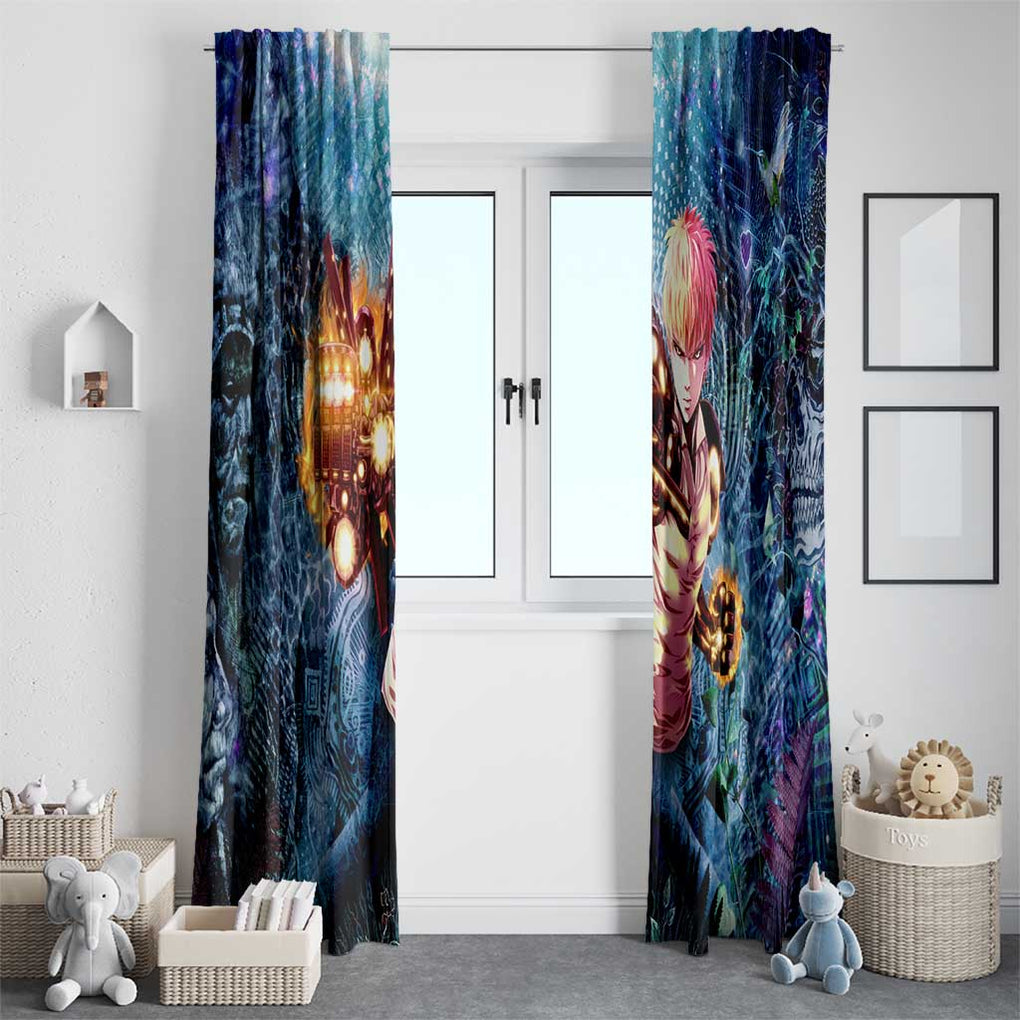 Trippy Genos One Punch Man Window Curtain Trippy Mix Anime Style