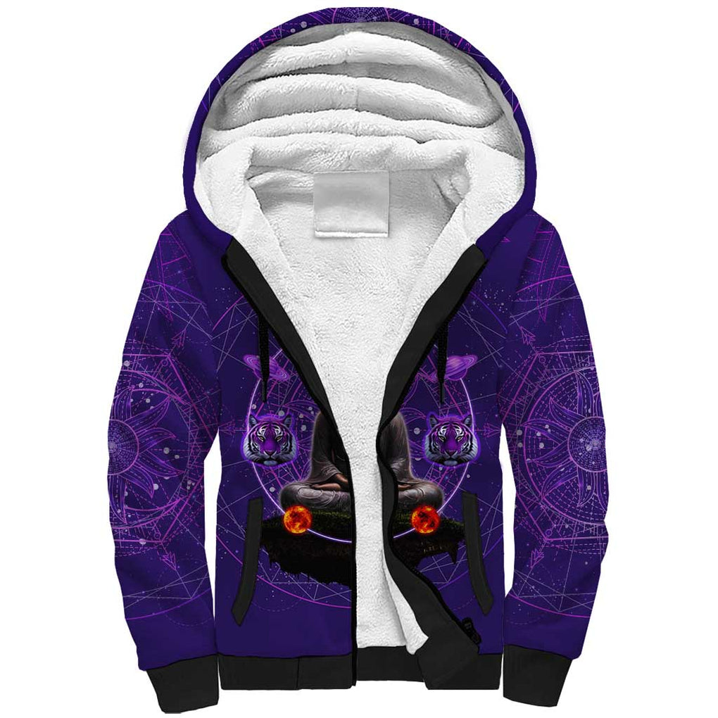 Tiger King Trippy Joe Exotic Astral Meditation Sherpa Hoodie Trippy Style