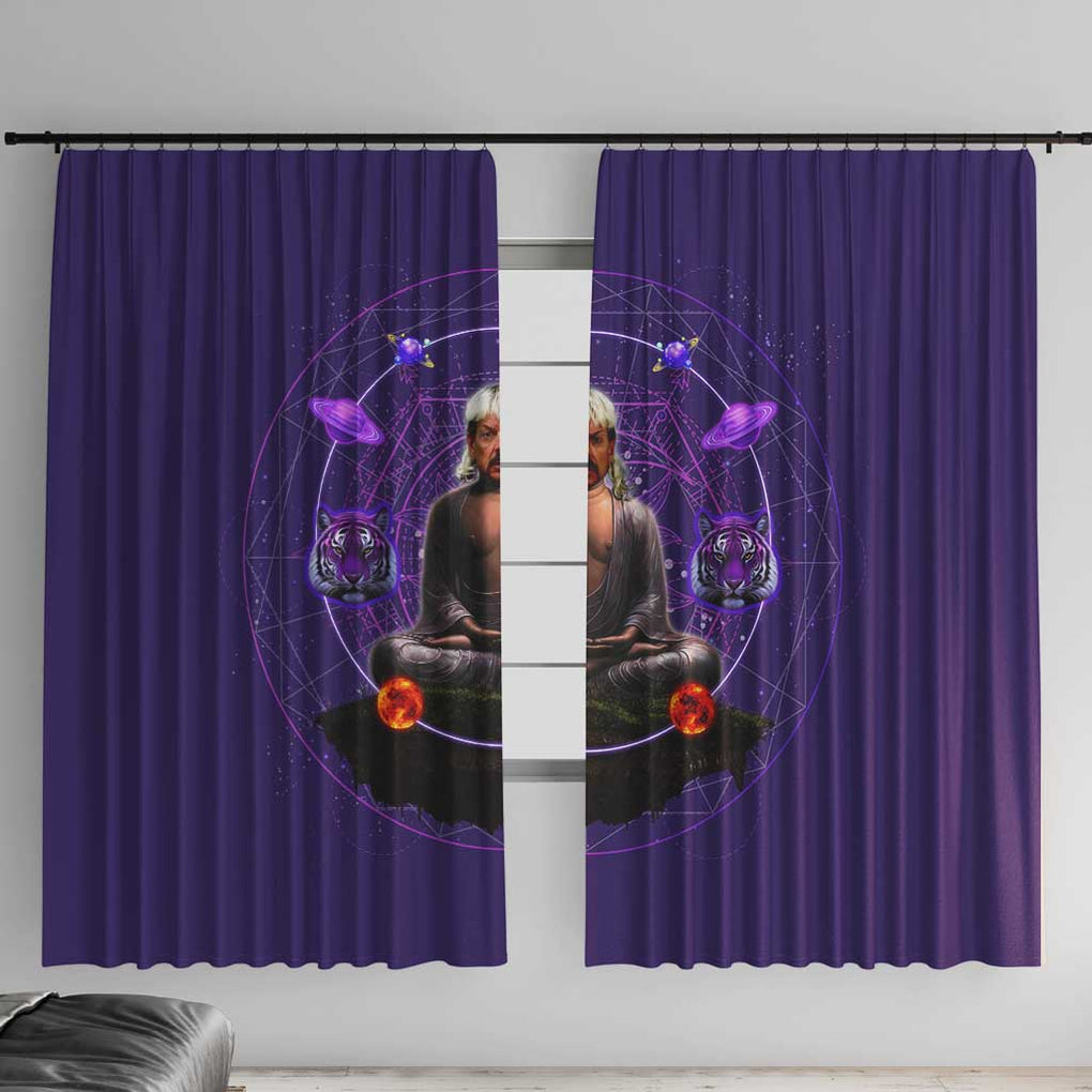 Tiger King Trippy Joe Exotic Astral Meditation Window Curtain Trippy Style