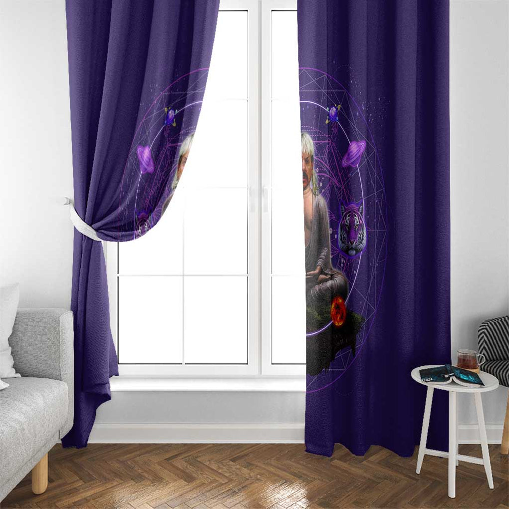Tiger King Trippy Joe Exotic Astral Meditation Window Curtain Trippy Style