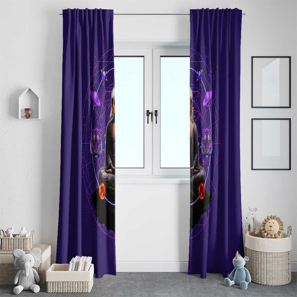 Tiger King Trippy Joe Exotic Astral Meditation Window Curtain Trippy Style