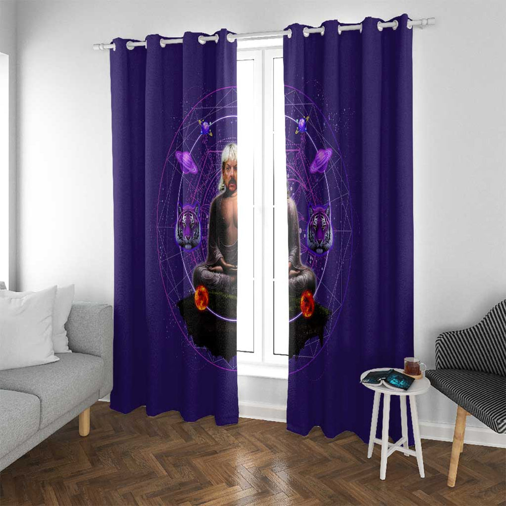 Tiger King Trippy Joe Exotic Astral Meditation Window Curtain Trippy Style