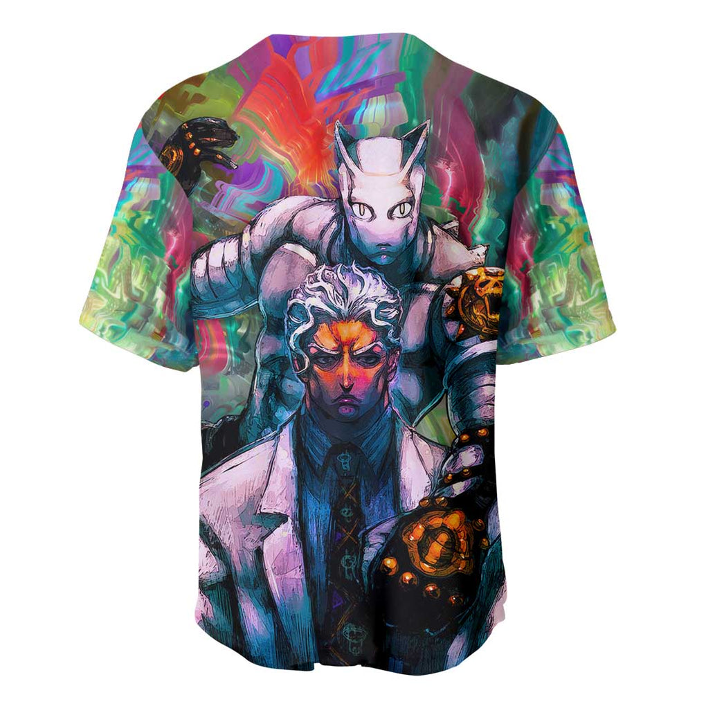 Trippy Yoshikage Kira Deadly Queen Jojo’s Bizarre Adventure Baseball Jersey Trippy Style