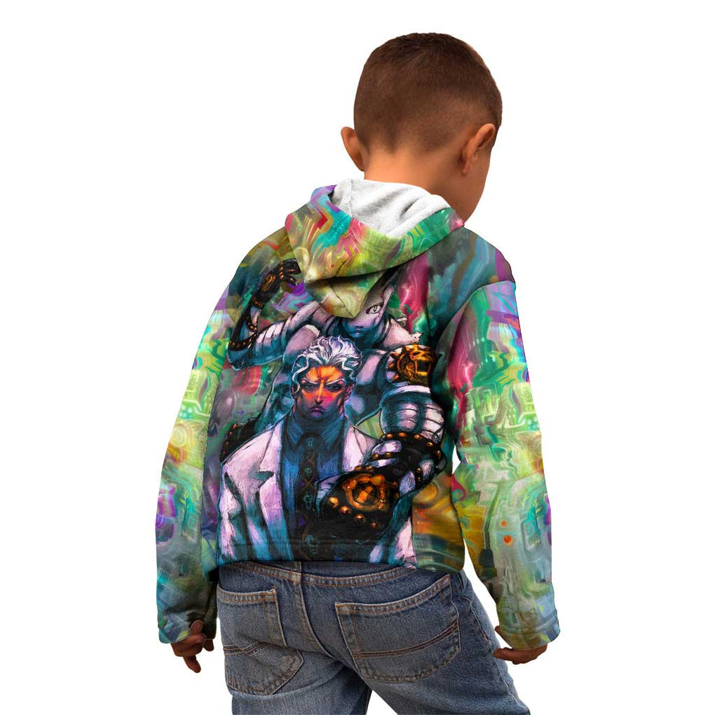 Trippy Yoshikage Kira Deadly Queen Jojo’s Bizarre Adventure Kid Hoodie Trippy Style