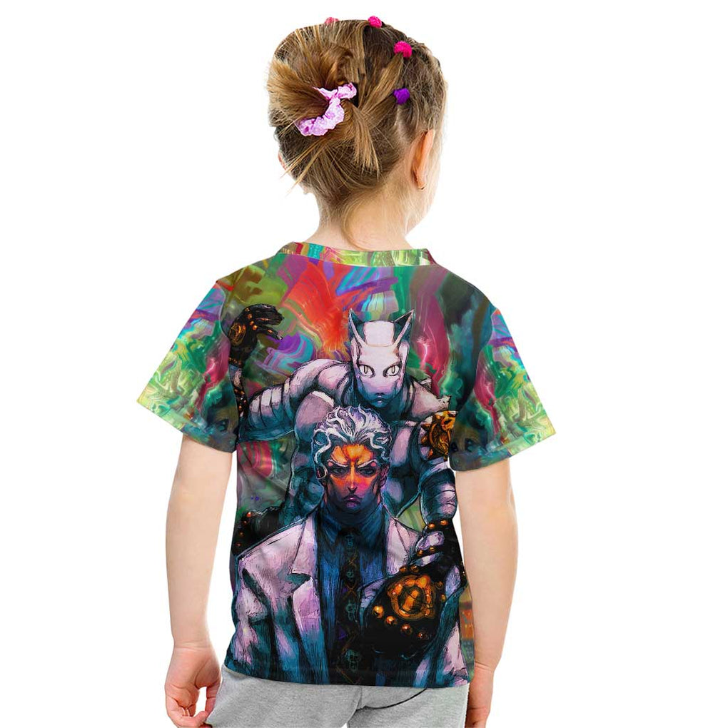 Trippy Yoshikage Kira Deadly Queen Jojo’s Bizarre Adventure Kid T Shirt Trippy Style