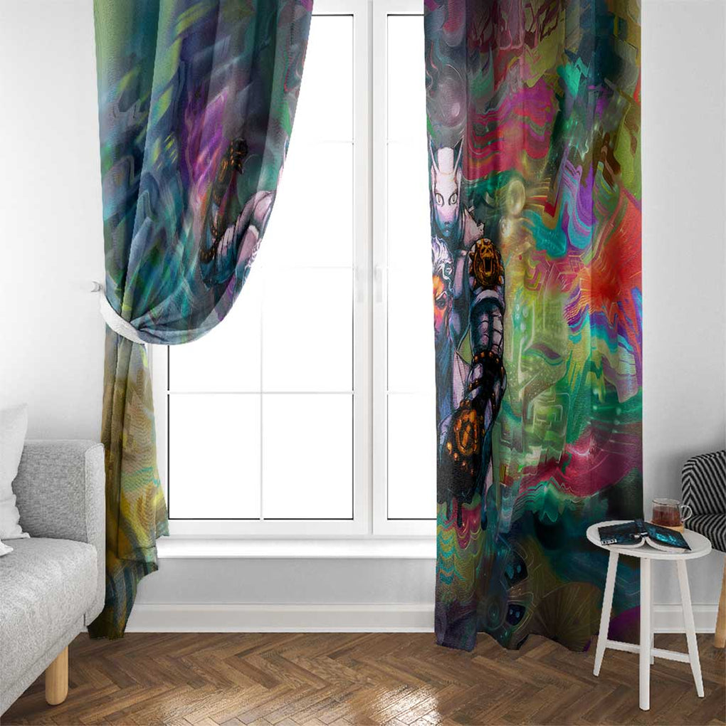 Trippy Yoshikage Kira Deadly Queen Jojo’s Bizarre Adventure Window Curtain Trippy Style