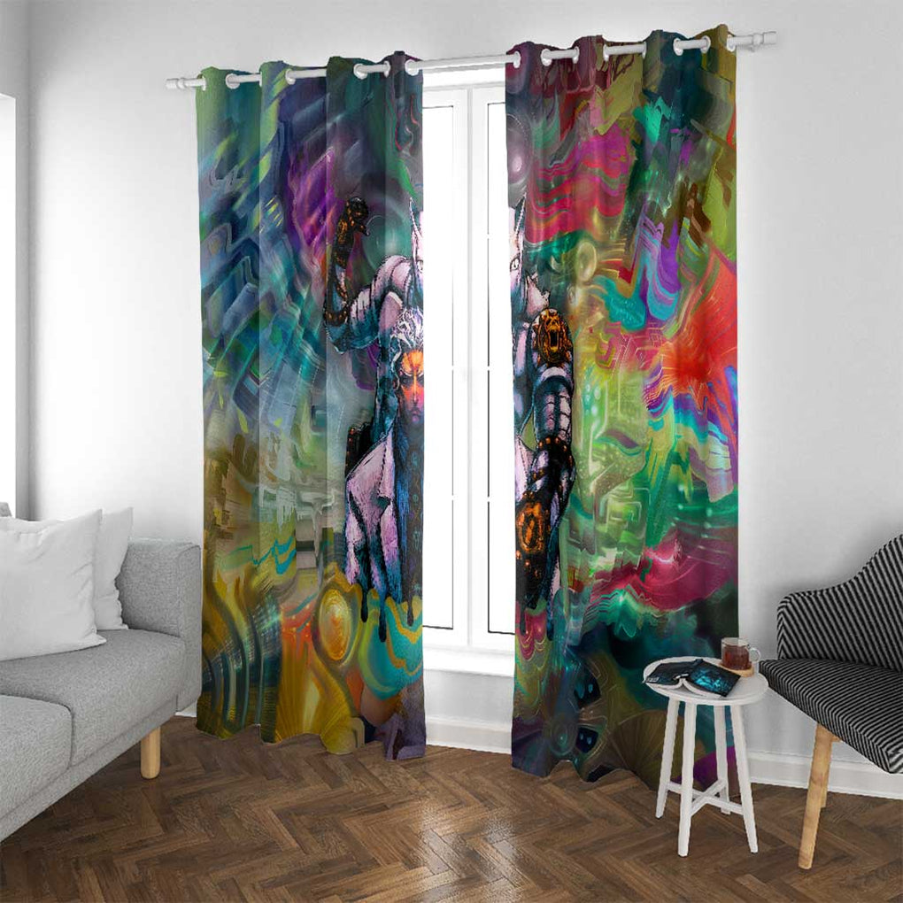 Trippy Yoshikage Kira Deadly Queen Jojo’s Bizarre Adventure Window Curtain Trippy Style
