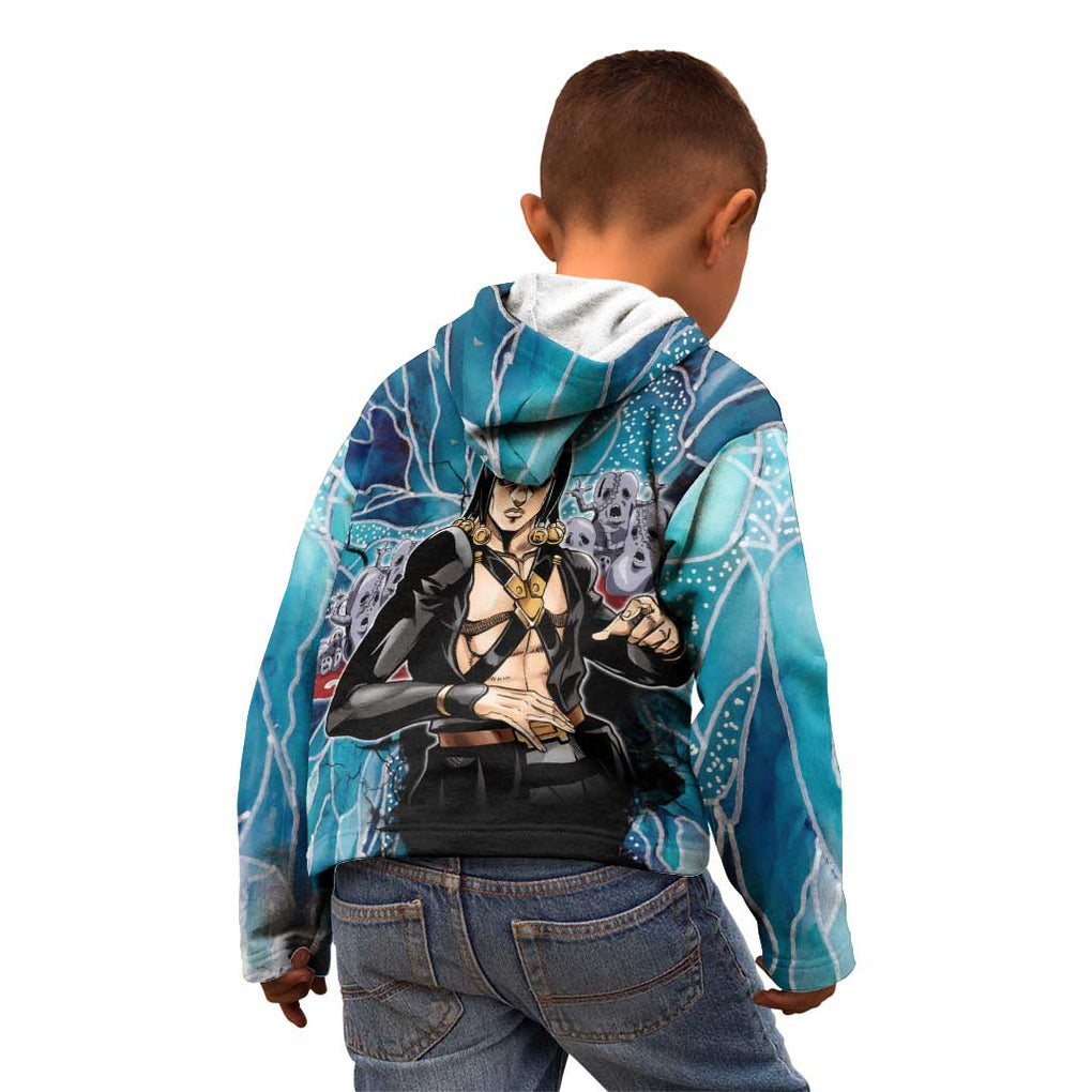 Trippy Risotto Nero Metallic Jojo’s Bizarre Adventure Kid Hoodie Trippy Style