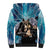 Trippy Risotto Nero Metallic Jojo’s Bizarre Adventure Sherpa Hoodie Trippy Style