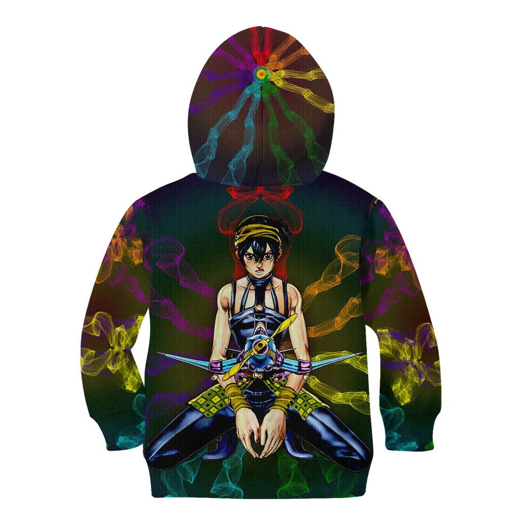 Trippy Narancia Lil Bomber Jojo’s Bizarre Adventure Kid Hoodie Trippy Style