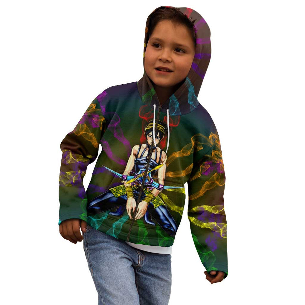Trippy Narancia Lil Bomber Jojo’s Bizarre Adventure Kid Hoodie Trippy Style
