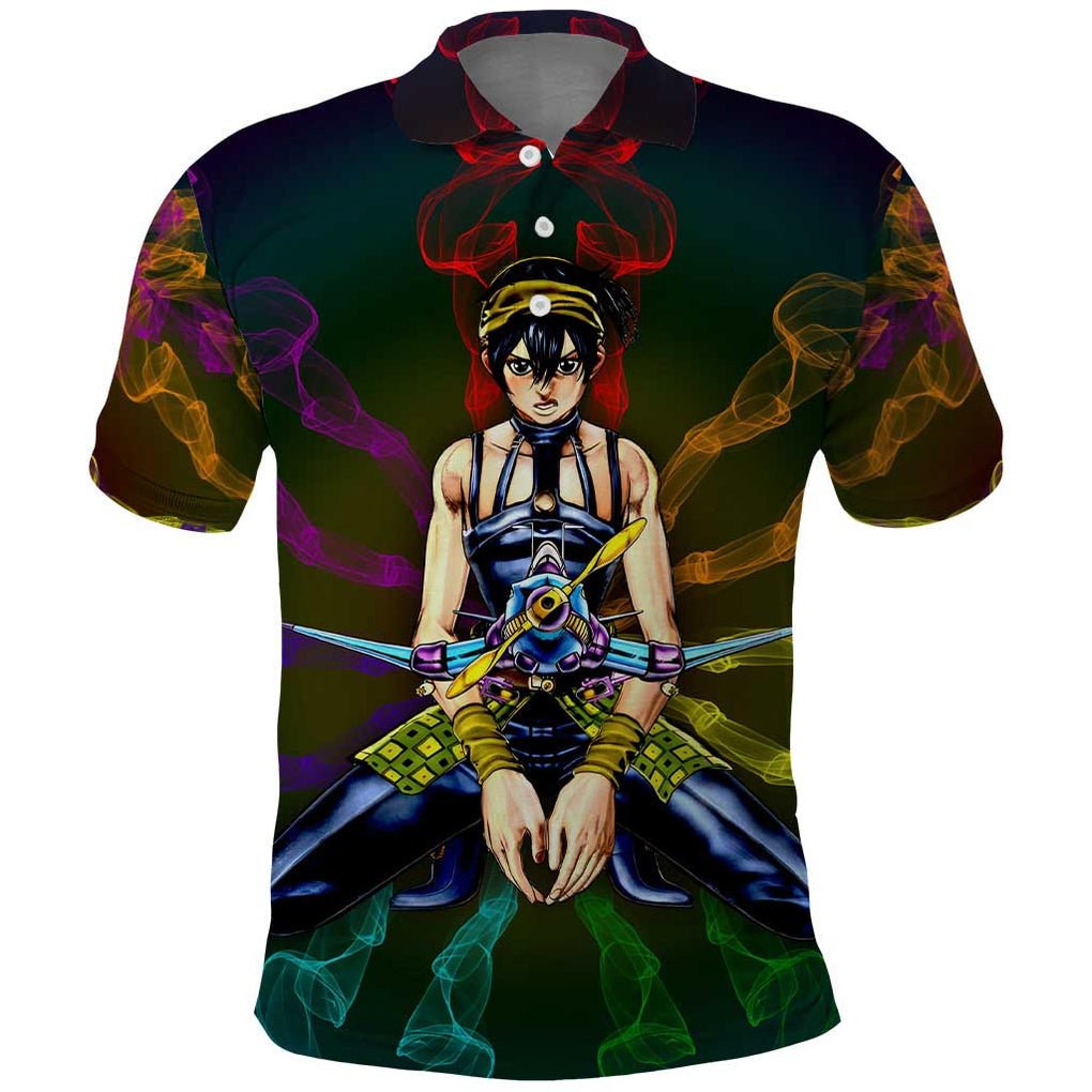 Trippy Narancia Lil Bomber Jojo’s Bizarre Adventure Polo Shirt Trippy Style