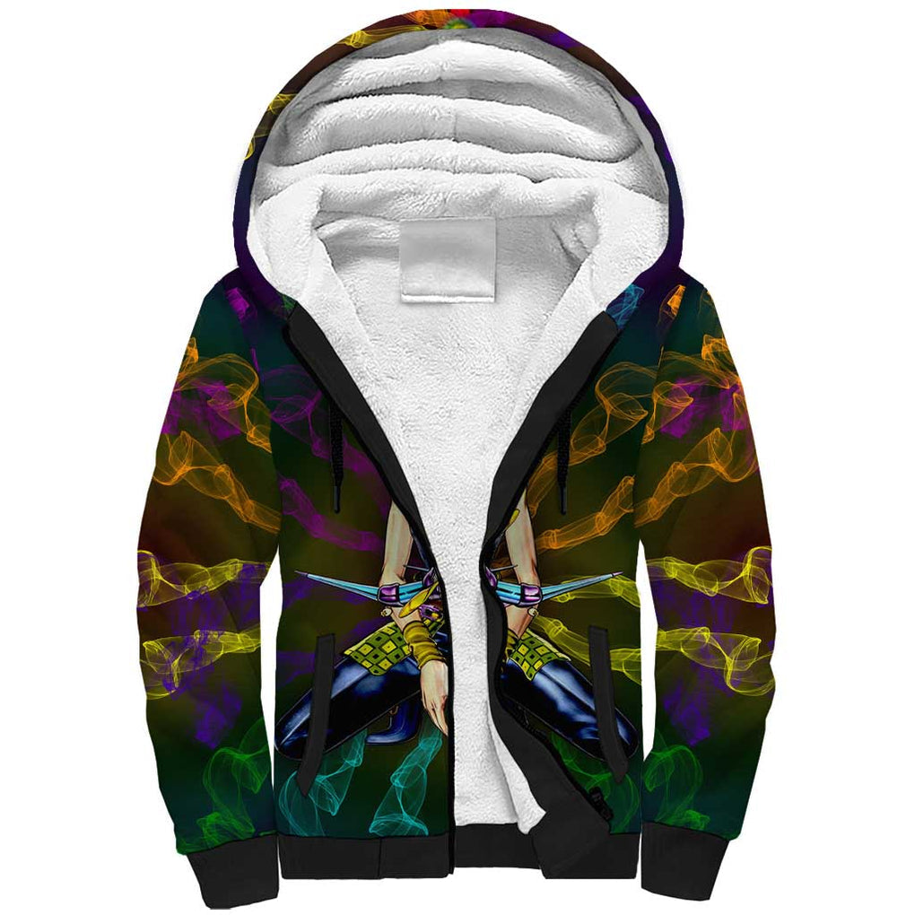 Trippy Narancia Lil Bomber Jojo’s Bizarre Adventure Sherpa Hoodie Trippy Style