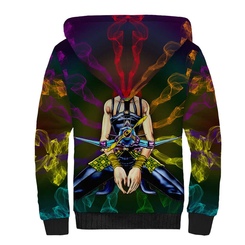 Trippy Narancia Lil Bomber Jojo’s Bizarre Adventure Sherpa Hoodie Trippy Style