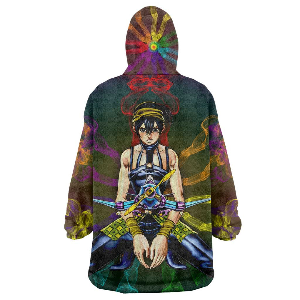 Trippy Narancia Lil Bomber Jojo’s Bizarre Adventure Wearable Blanket Hoodie Trippy Style