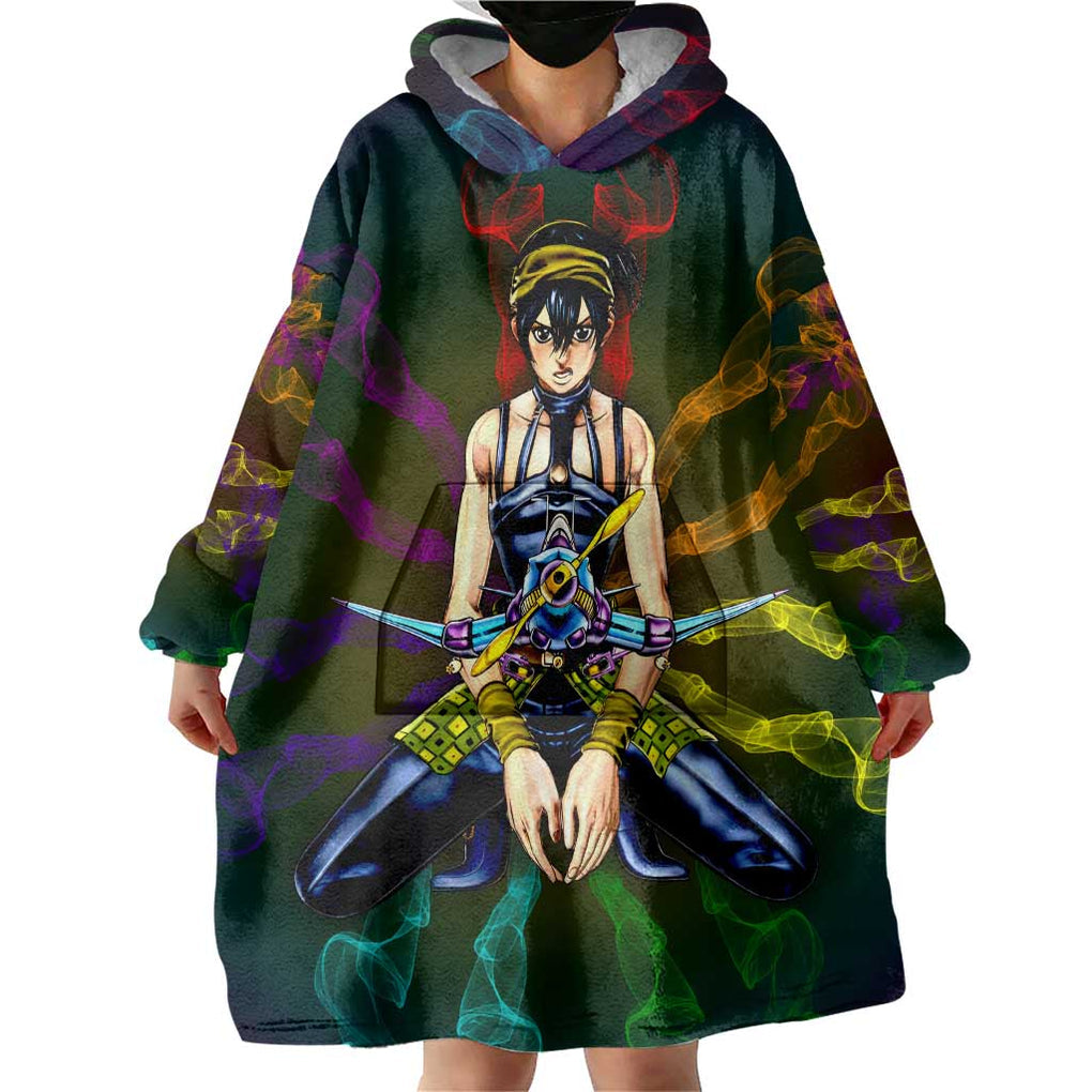 Trippy Narancia Lil Bomber Jojo’s Bizarre Adventure Wearable Blanket Hoodie Trippy Style