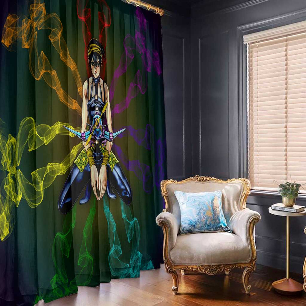 Trippy Narancia Lil Bomber Jojo’s Bizarre Adventure Window Curtain Trippy Style