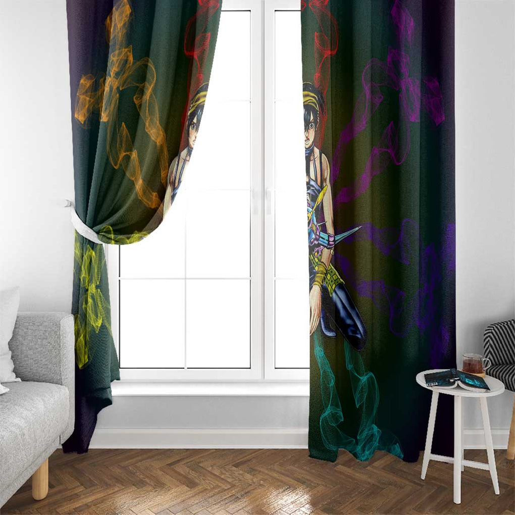 Trippy Narancia Lil Bomber Jojo’s Bizarre Adventure Window Curtain Trippy Style