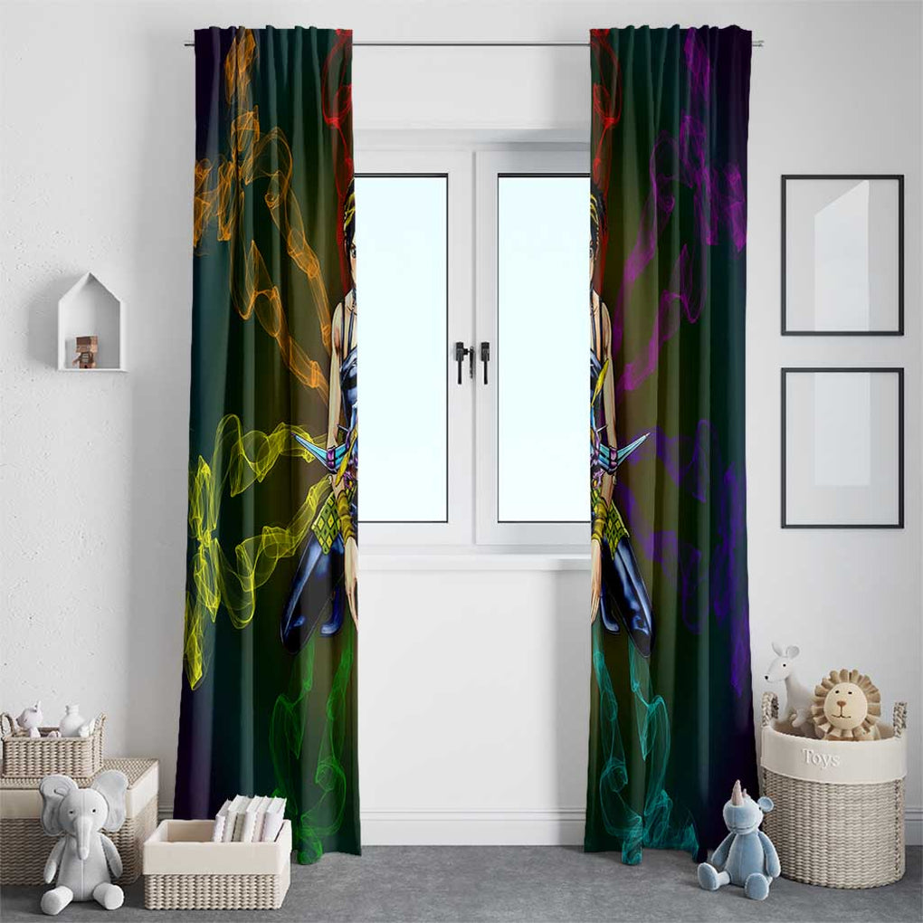 Trippy Narancia Lil Bomber Jojo’s Bizarre Adventure Window Curtain Trippy Style