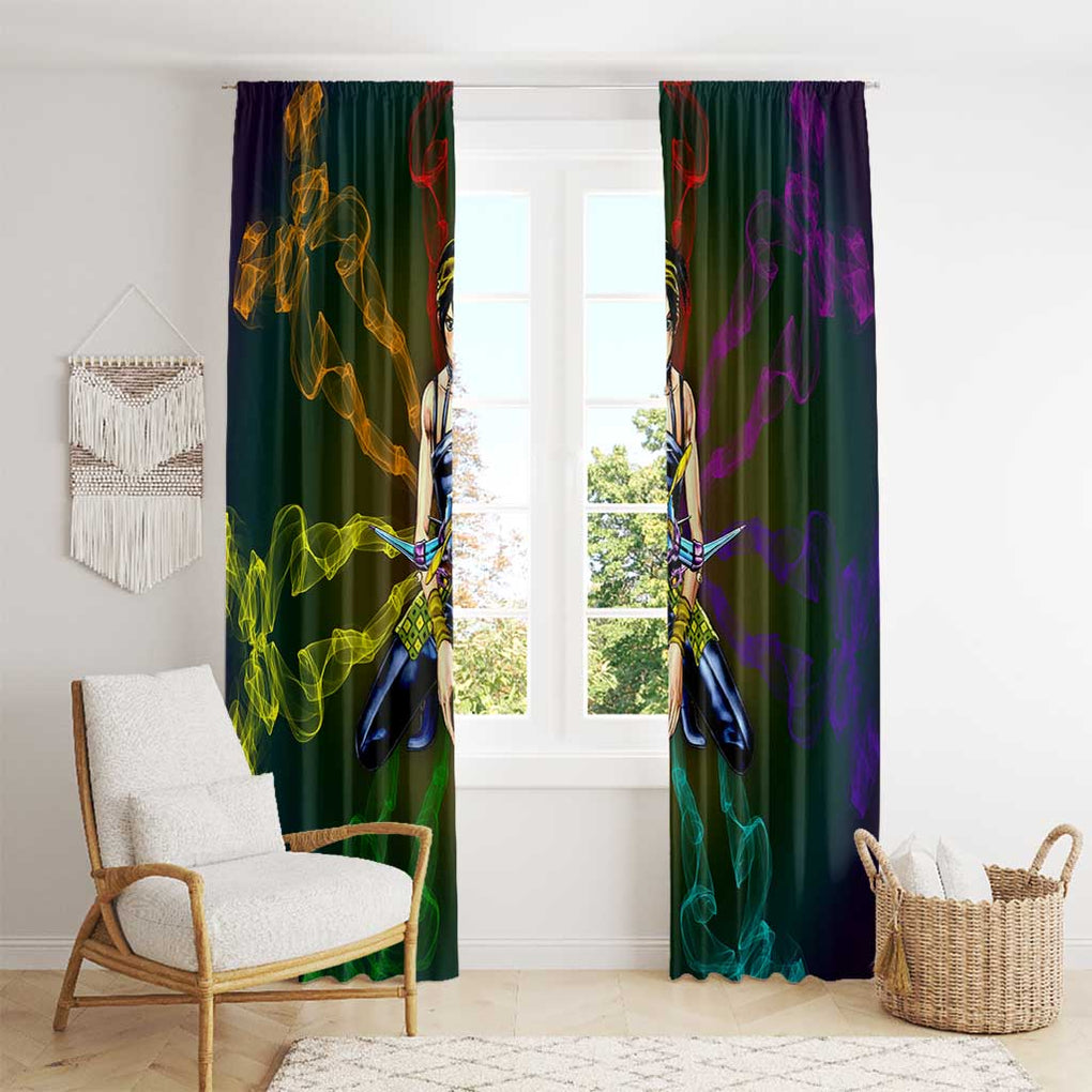 Trippy Narancia Lil Bomber Jojo’s Bizarre Adventure Window Curtain Trippy Style