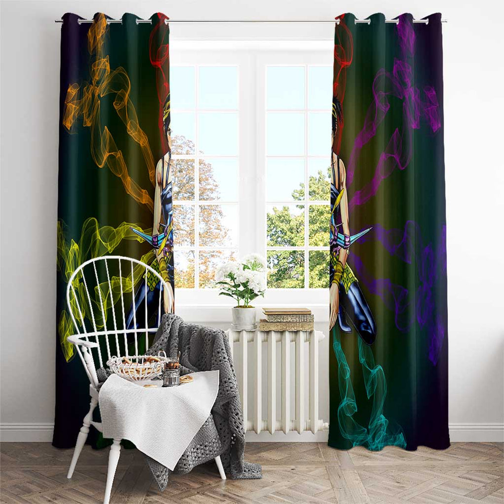 Trippy Narancia Lil Bomber Jojo’s Bizarre Adventure Window Curtain Trippy Style