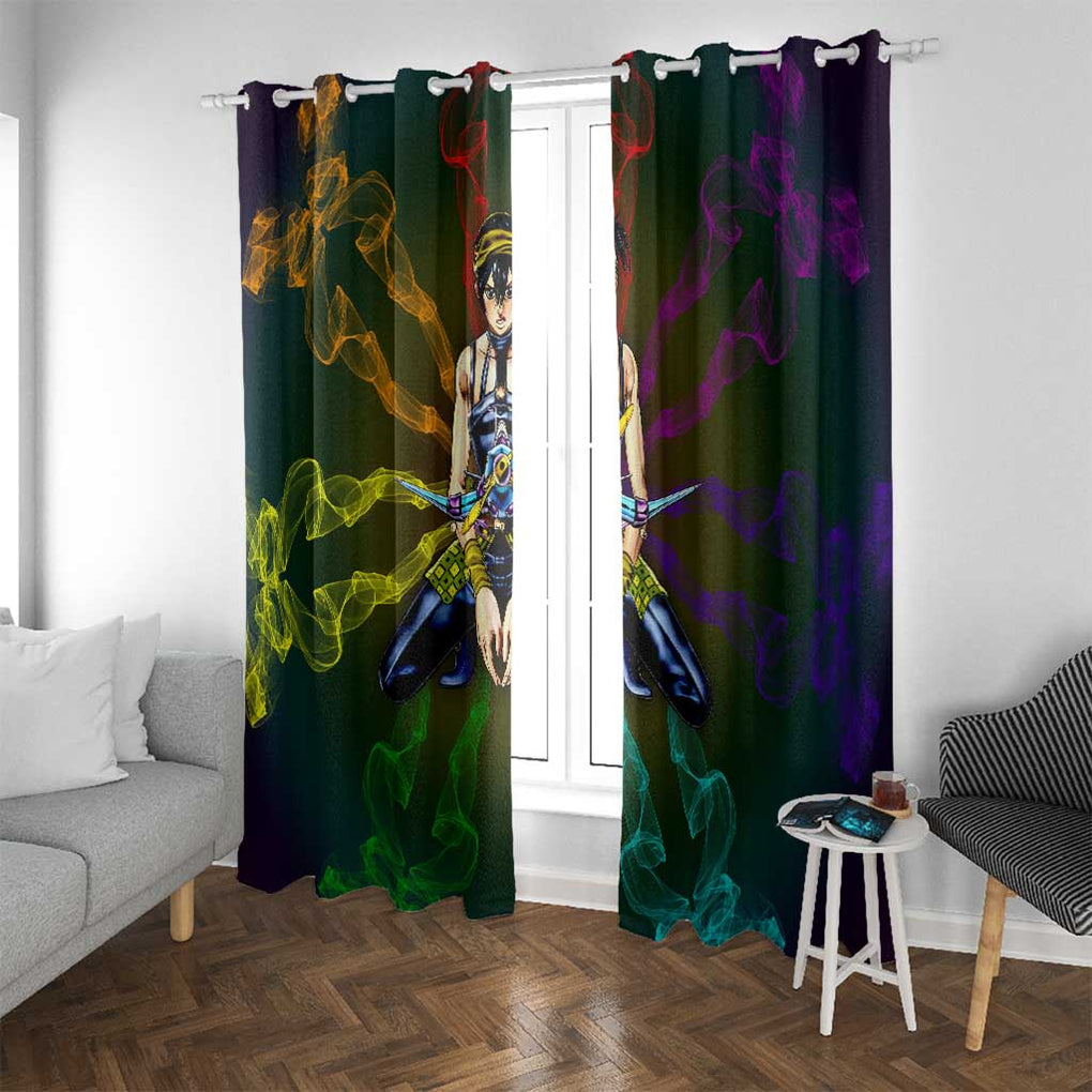 Trippy Narancia Lil Bomber Jojo’s Bizarre Adventure Window Curtain Trippy Style