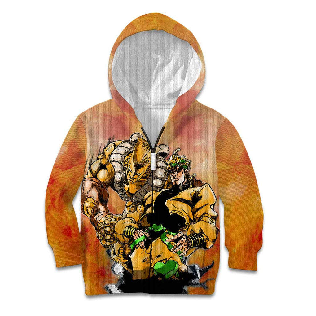 Trippy Dio V1 Jojo’s Bizarre Adventure Kid Hoodie Trippy Style