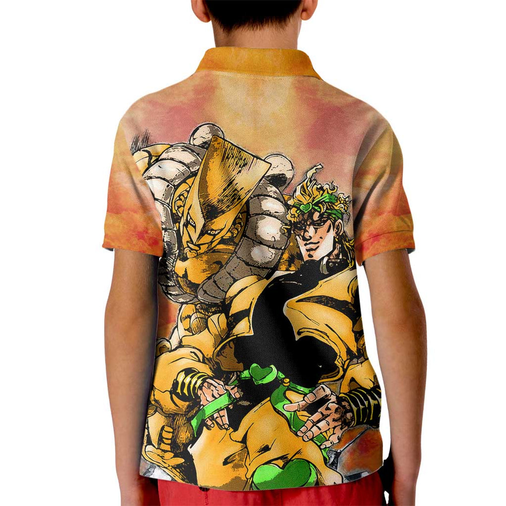 Trippy Dio V1 Jojo’s Bizarre Adventure Kid Polo Shirt Trippy Style