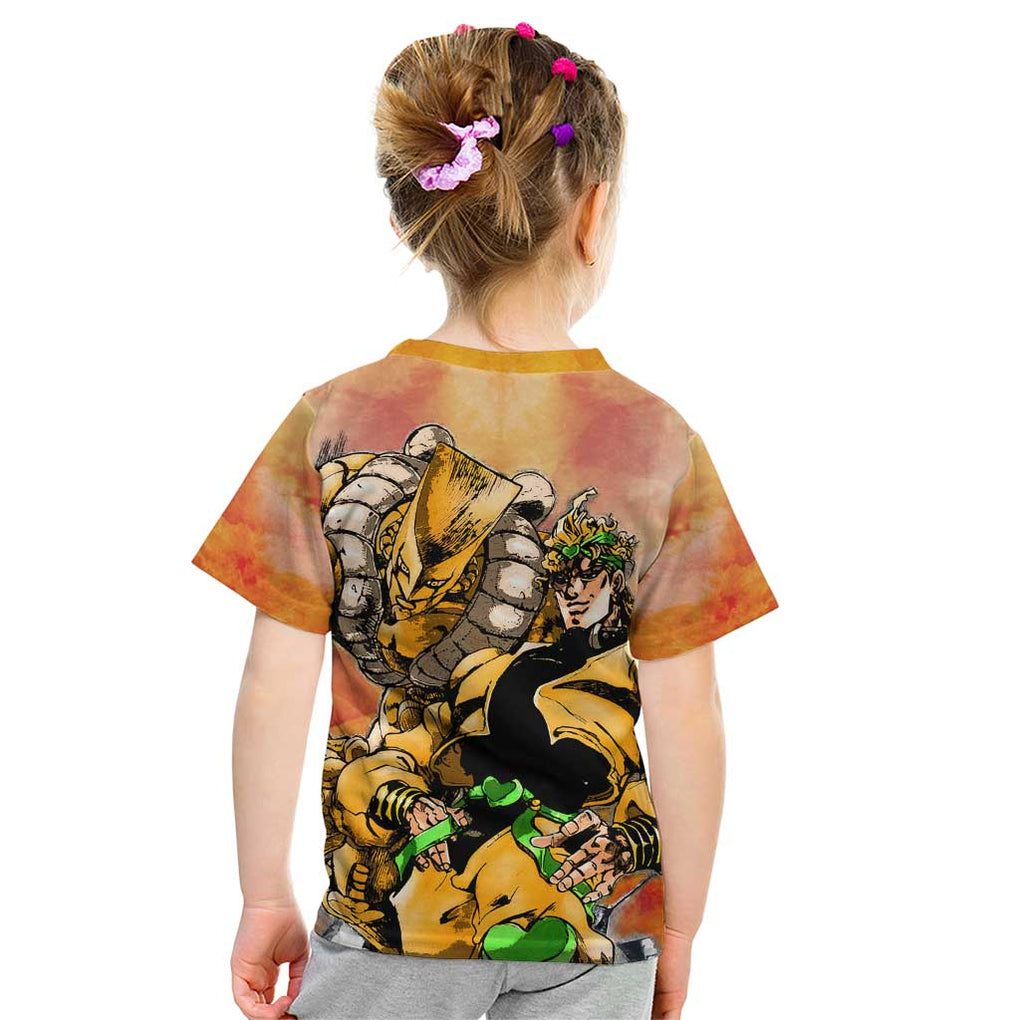 Trippy Dio V1 Jojo’s Bizarre Adventure Kid T Shirt Trippy Style